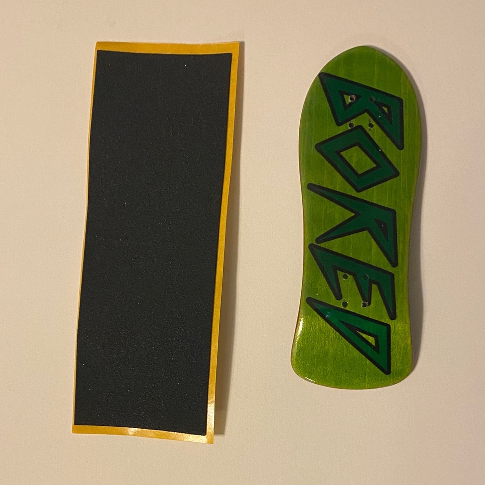 Green Fingerboard with Black Grip Tape
